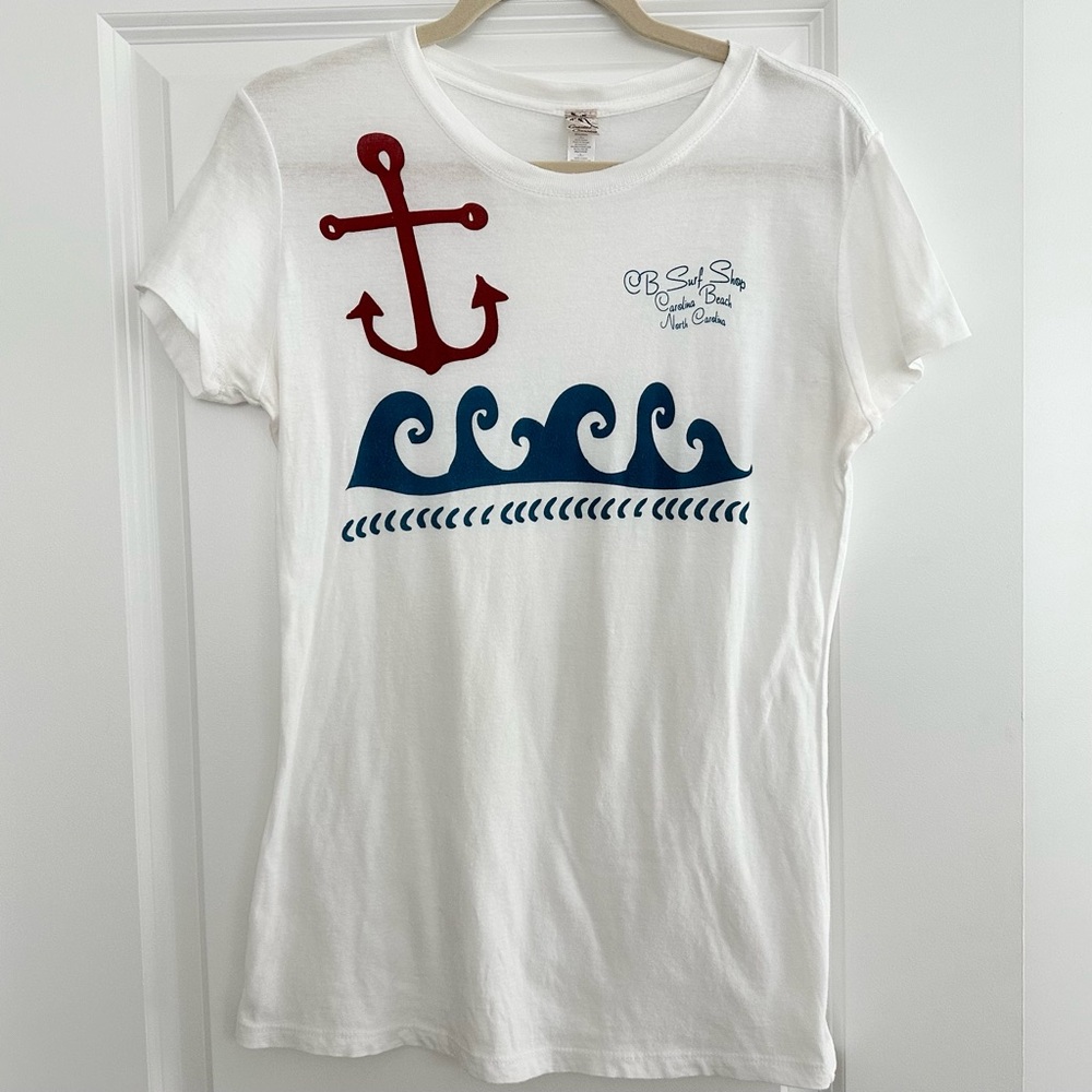 Beach Graphic Tee - CB Surf Shop Carolina Beach, North Carolina Coastal / Anchor